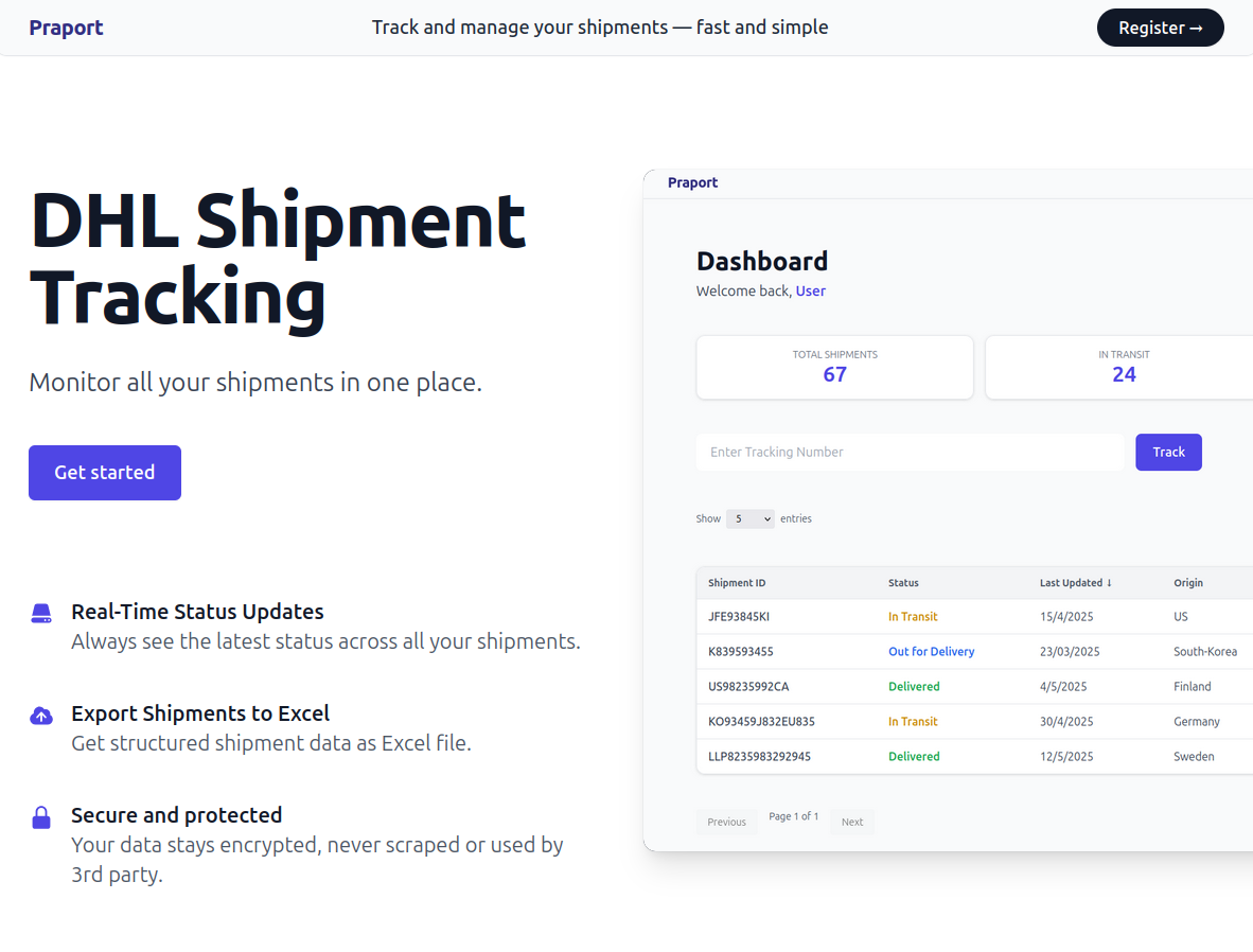 Version 2 landing page